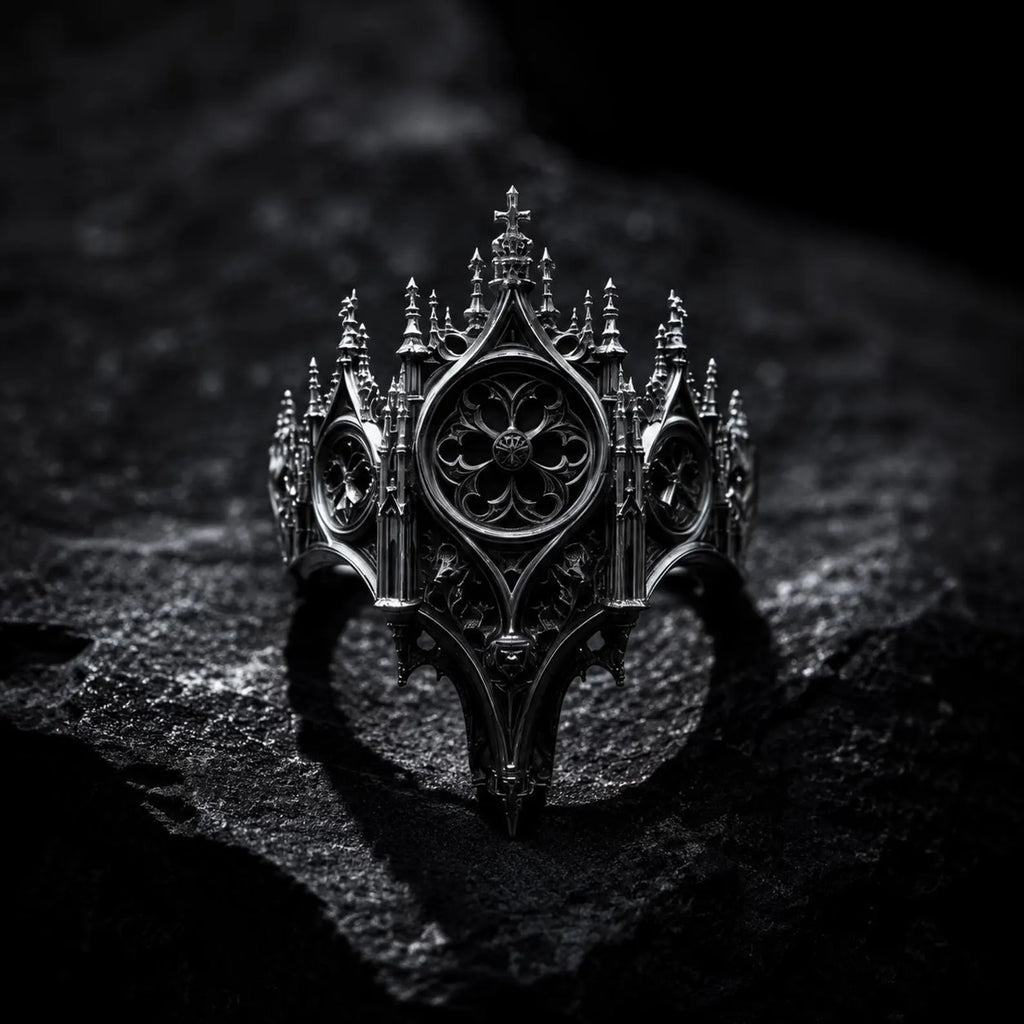 Cathedral Rose Window Crown Ring