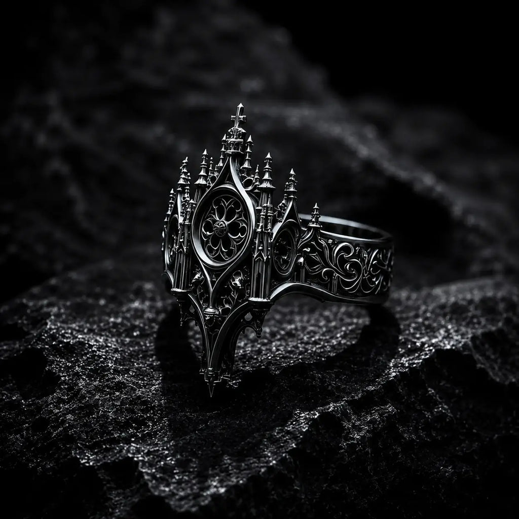 Cathedral Rose Window Crown Ring