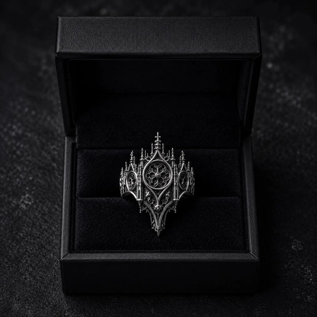 Cathedral Rose Window Crown Ring