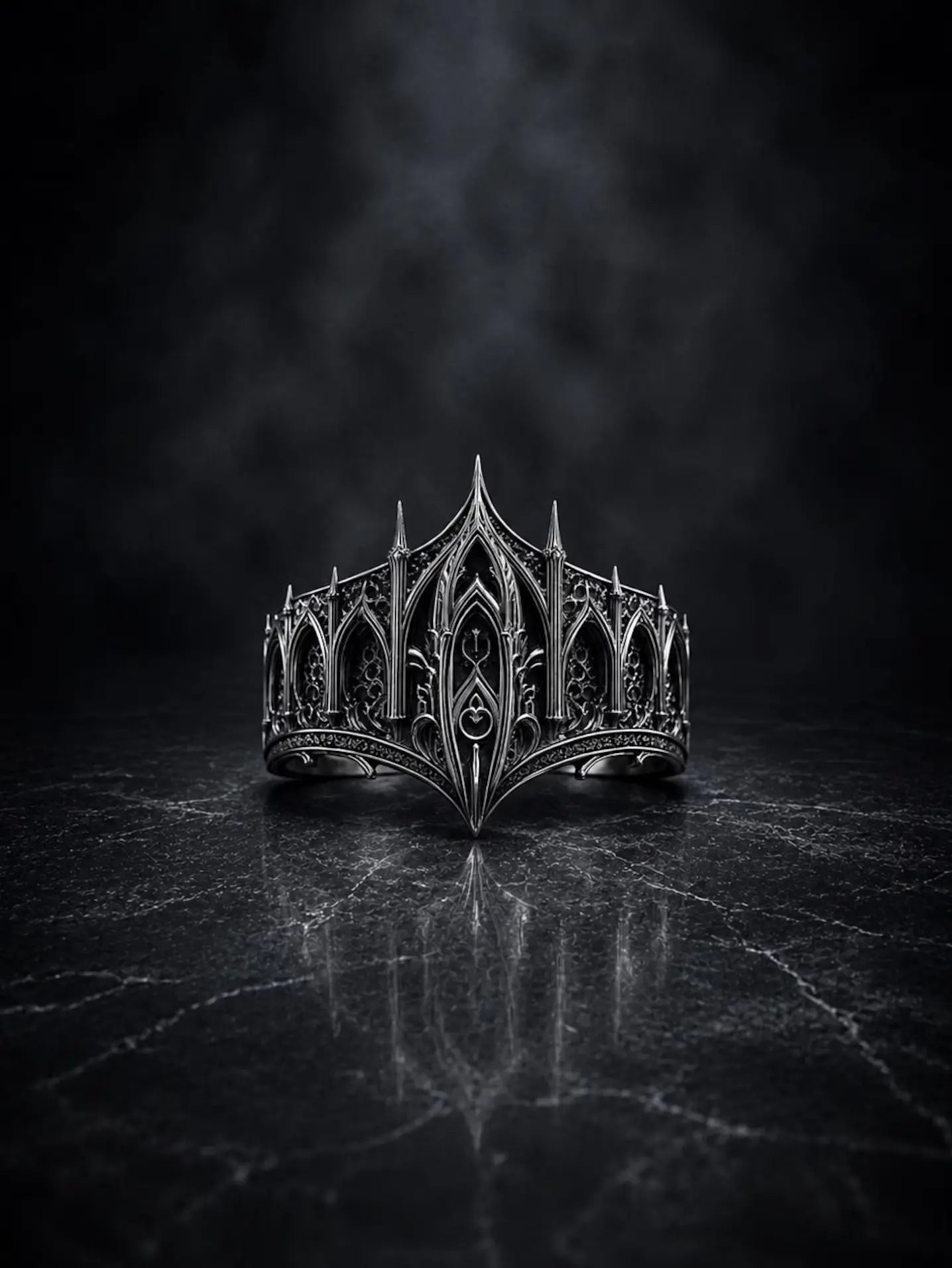 Gothic Cathedral Spire Crown Ring