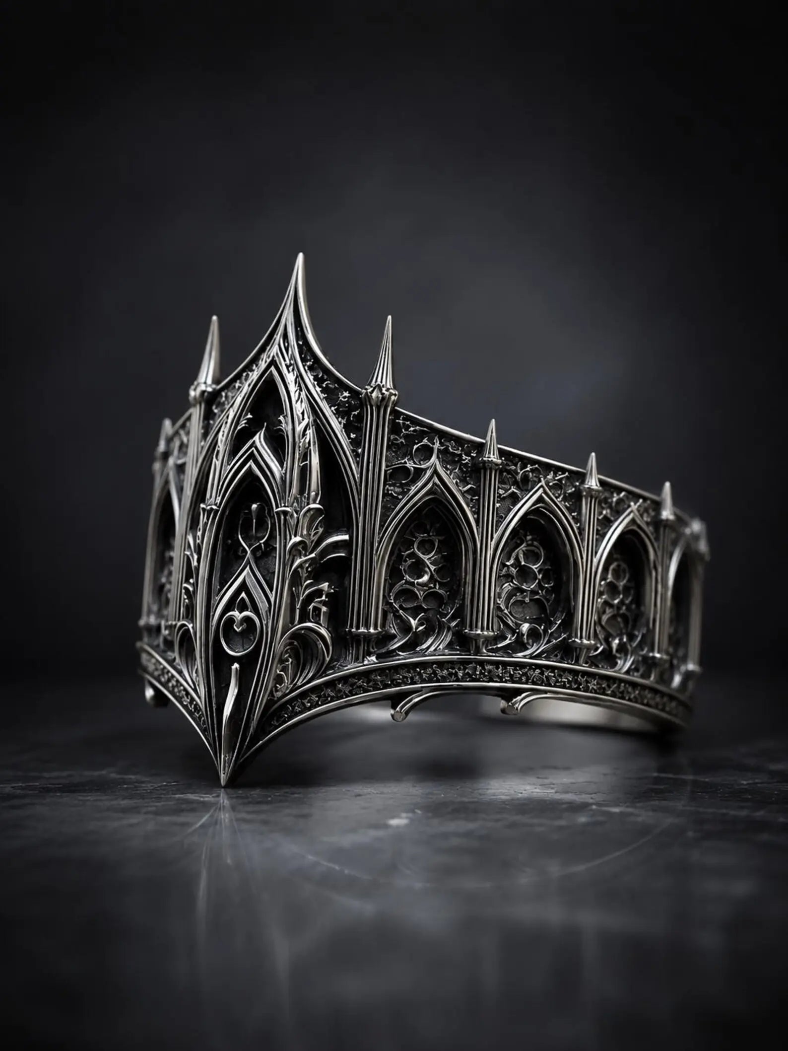 Gothic Cathedral Spire Crown Ring