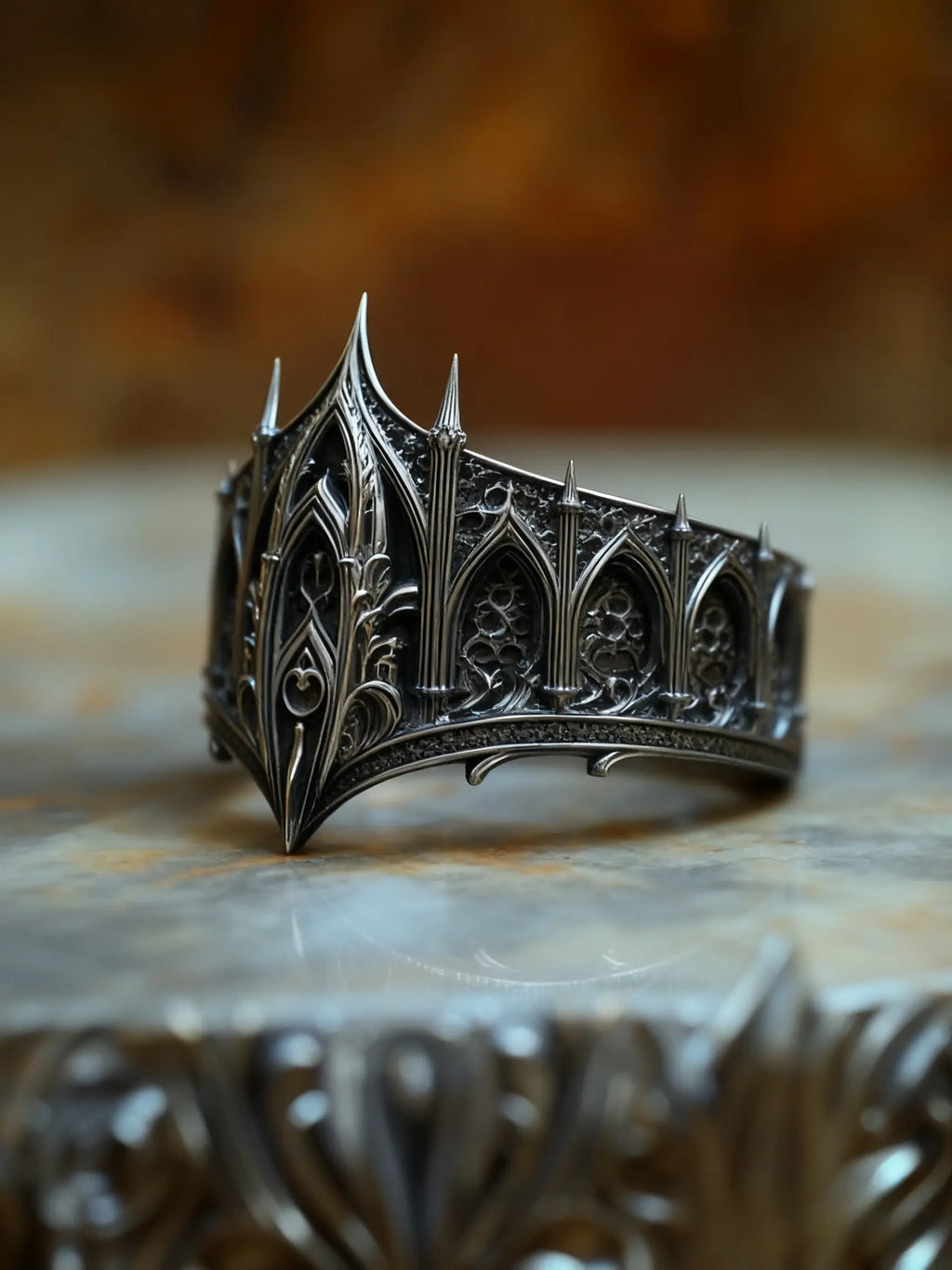 Gothic Cathedral Spire Crown Ring