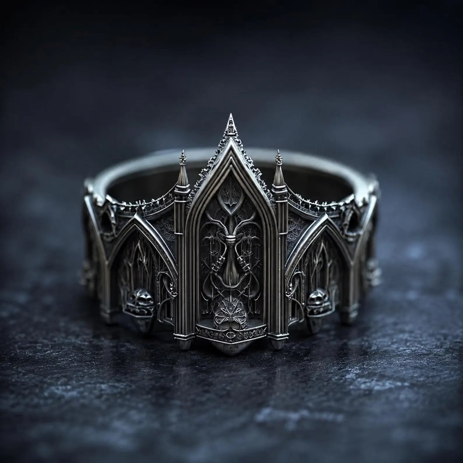 Cathedral Spire Tiara Ring