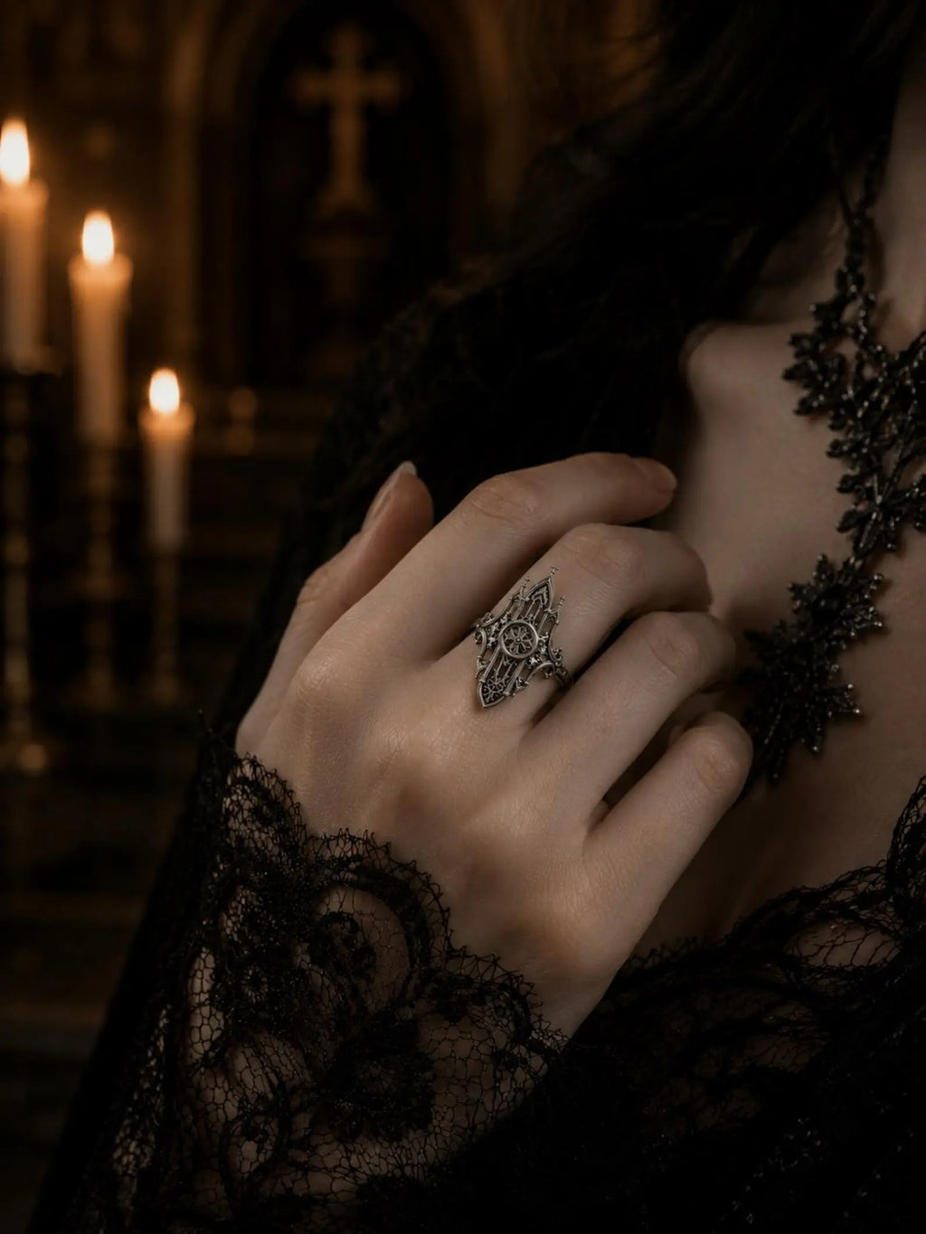 Mirrored Cathedral Spire Ring
