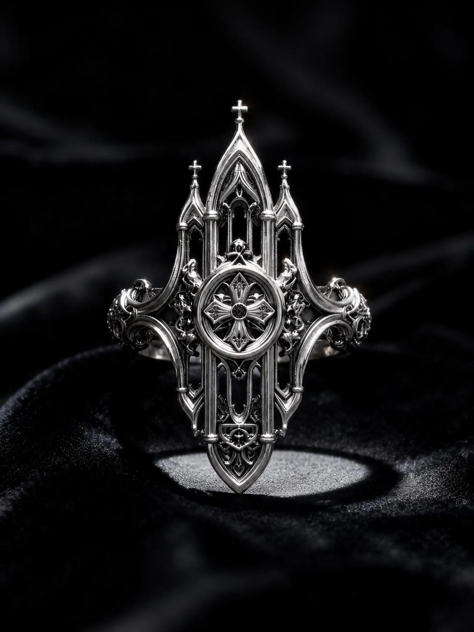 Mirrored Cathedral Spire Ring