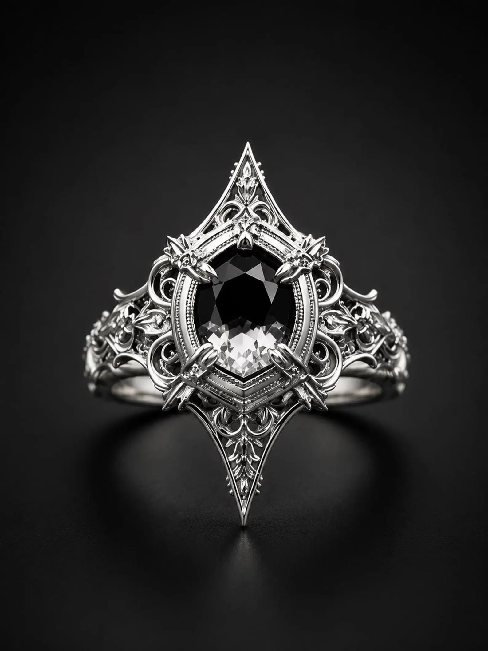 Cathedral Marquise Spire Ring