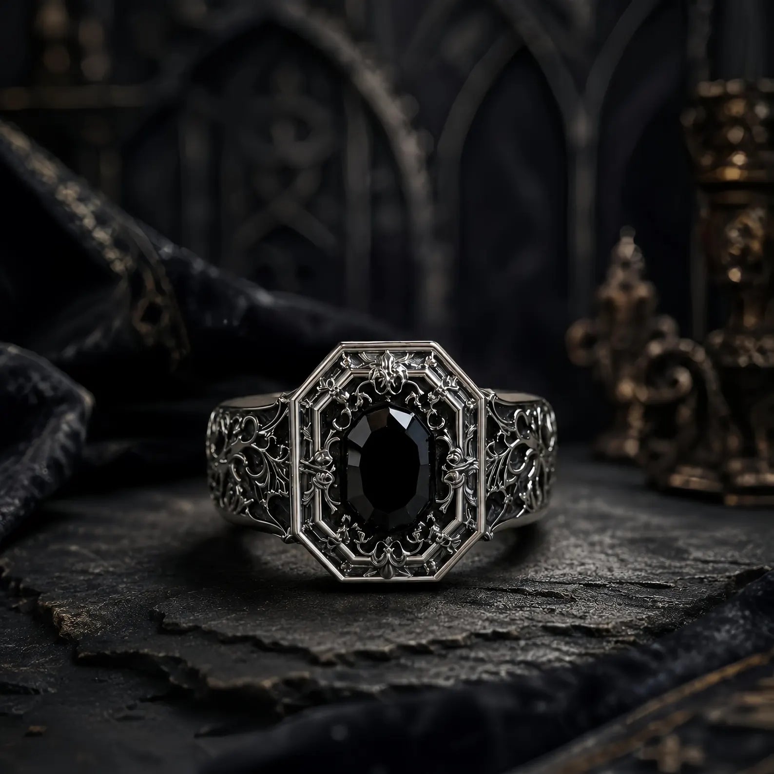 Cathedral Onyx Ring