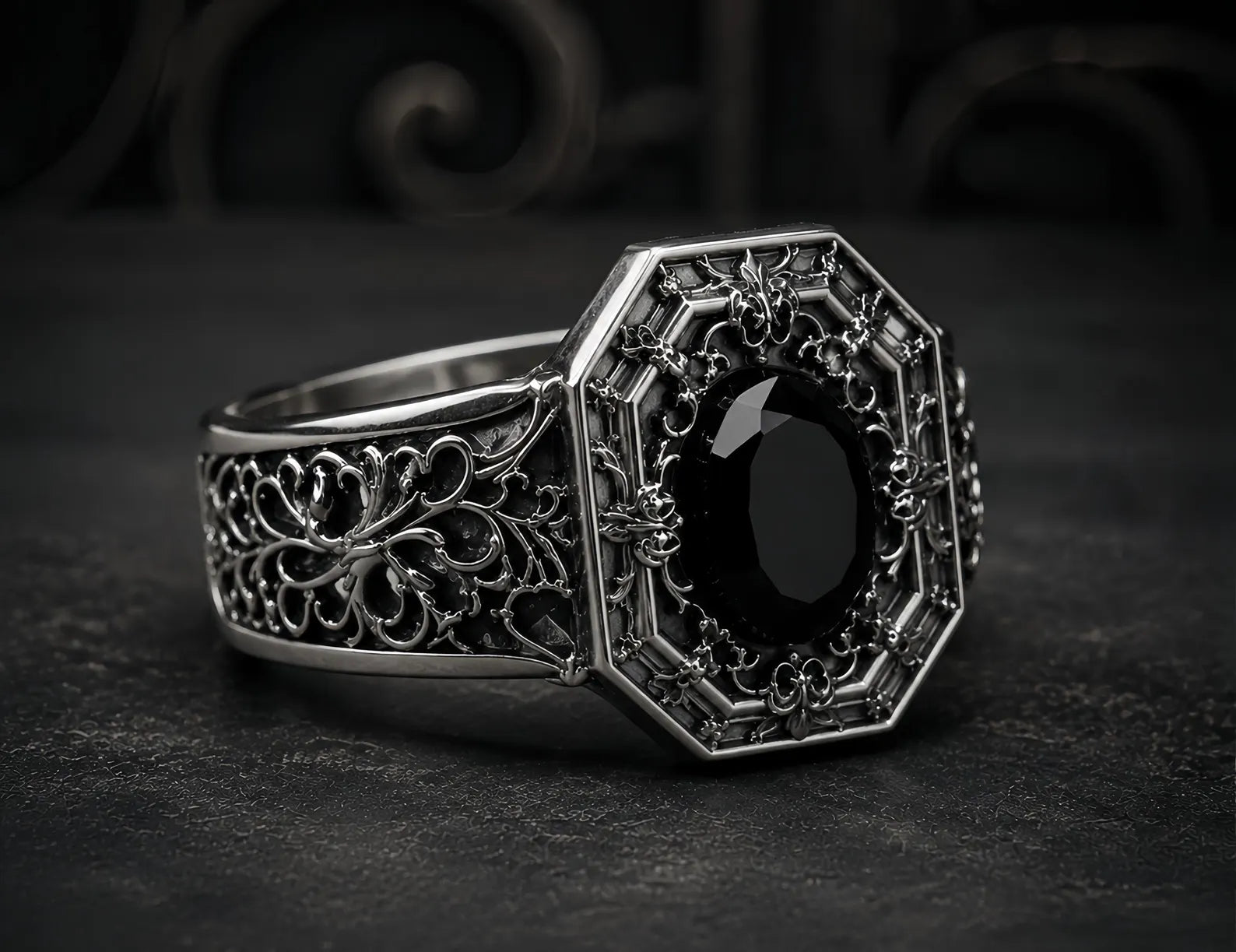 Cathedral Onyx Ring