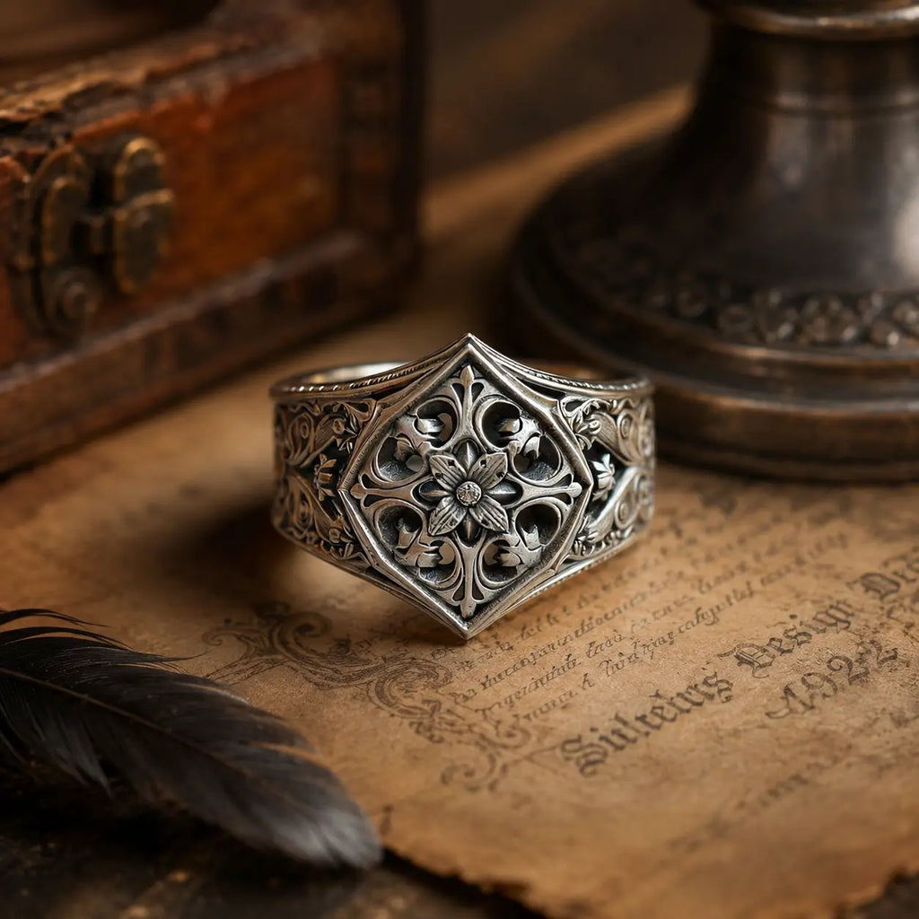 Gothic Baroque Rosette Ring