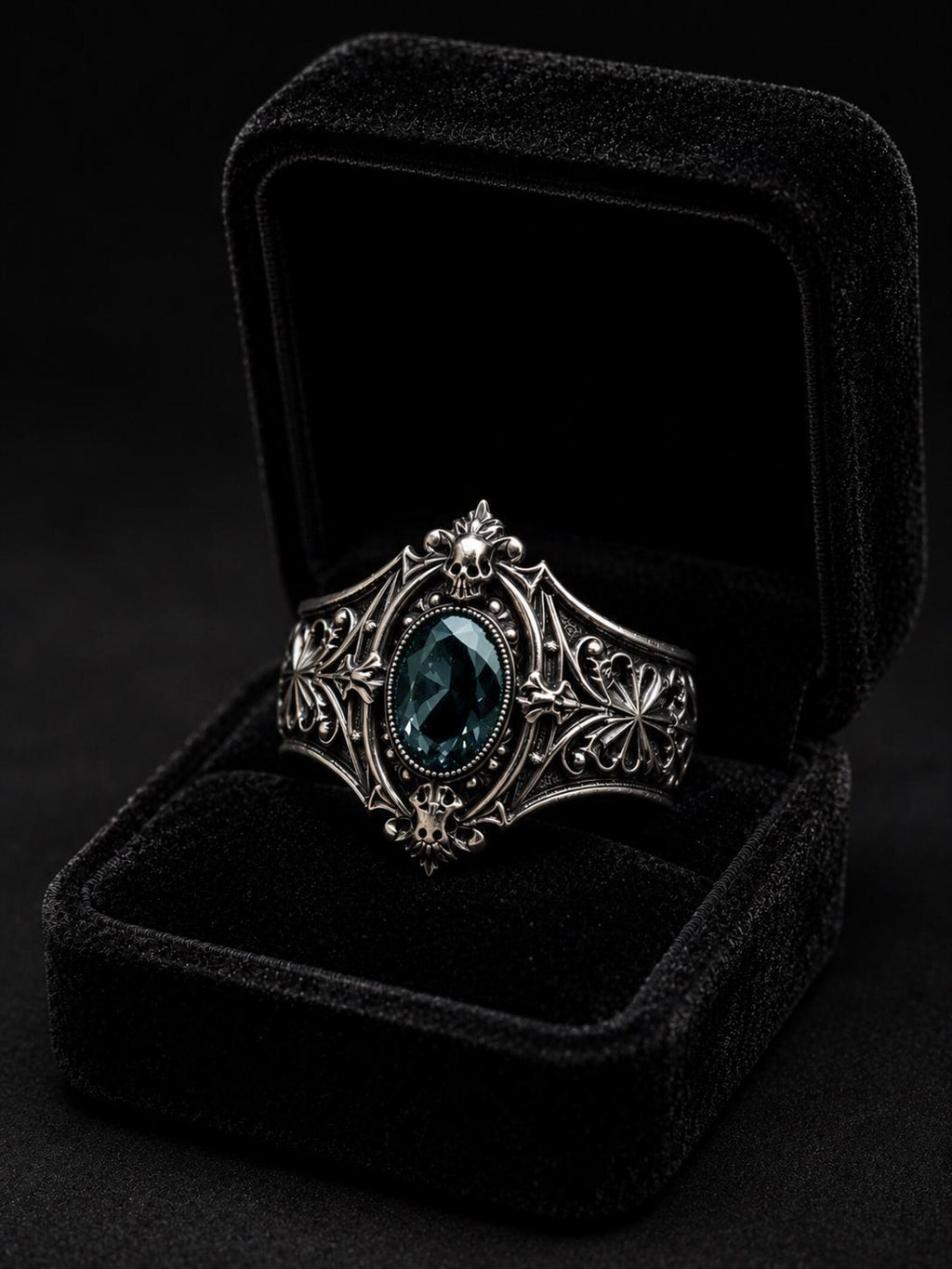 Victorian Memento Mori Skull Ring